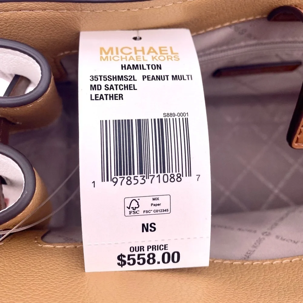 Michael Kors Hamilton Medium Color-Block Leather Satchel